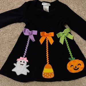 Alison Ann Kids Halloween Long Sleeve Shirt - Black with Colorful Bows